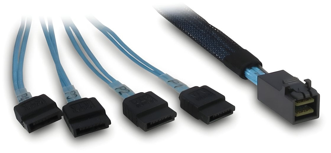 EAN 4260455649483 - Inter-Tech SFF-8643 - 4x SATA/SAS 0,7 m 12 Gbit/s Azul imagen 1