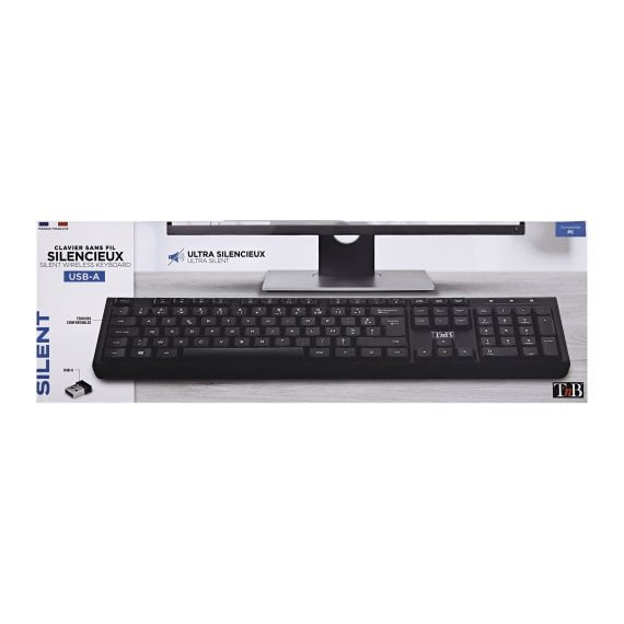 EAN 3303170114261 - T'nB KBSILENT teclado RF inalámbrico AZERTY Negro imagen 4