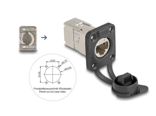 EAN 4043619670635 - DeLOCK 67063 conector Negro, Metálico imagen 2