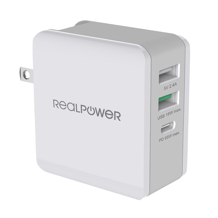 EAN 4040895006837 - RealPower DeskCharge-65 Travel Universal Gris Corriente alterna Interior imagen 5