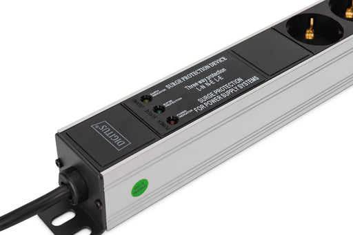 EAN 4016032501657 - Digitus DN-95438 unidad de distribución de energía (PDU) 9 salidas AC 1U Negro, Plata imagen 2