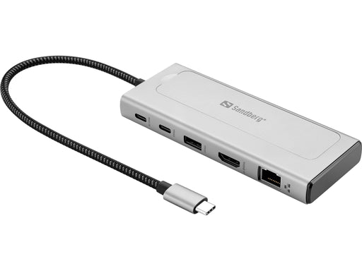 EAN 5705730136825 - Sandberg 136-82 base para portátil y replicador de puertos Alámbrico USB 3.2 Gen 2 (3.1 Gen 2) Type-C Gri imagen 2