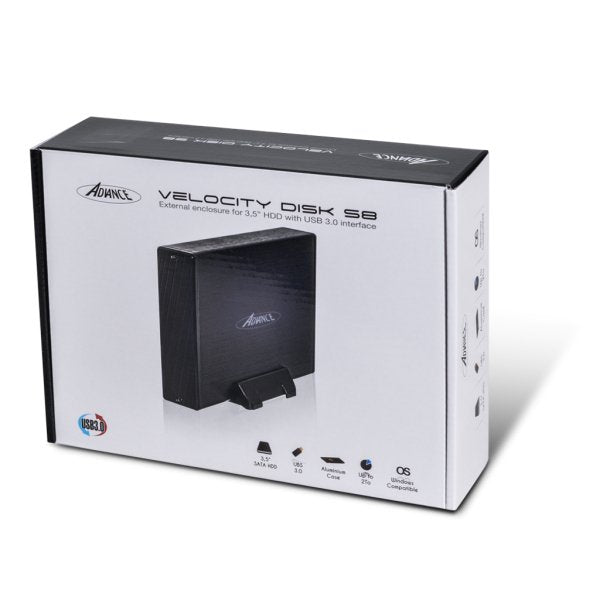 EAN 3700104431461 - ADVANCE BX-308U3 caja para disco duro externo Caja de disco duro (HDD) Negro 3.5" imagen 2