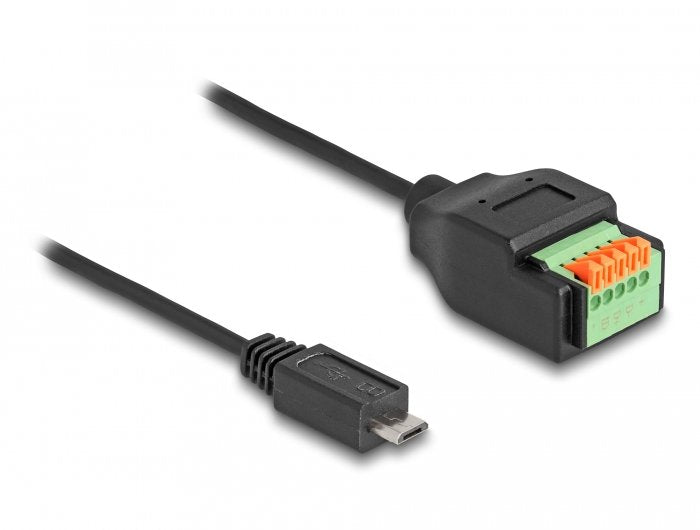 EAN 4043619662517 - DeLOCK 66251 cambiador de género para cable USB 2.0 Type Micro-B 5 pin terminal block Negro, Verde imagen 1