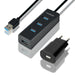 EAN 8595247903679 - Axagon HUE-S2BP hub de interfaz USB 3.2 Gen 1 (3.1 Gen 1) Type-A 5000 Mbit/s Negro imagen 1
