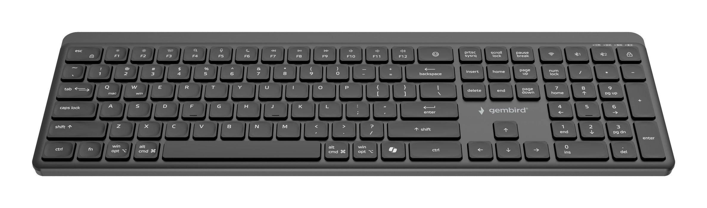 EAN 8716309136907 - Gembird KB-WPS-03 teclado Oficina RF Wireless + Bluetooth QWERTY Internacional de EE.UU. Negro imagen 2