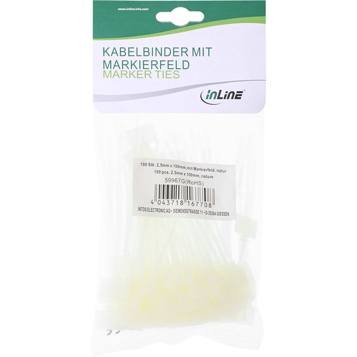EAN 4043718167722 - InLine 59967H presilla Blanco 100 pieza(s) imagen 3