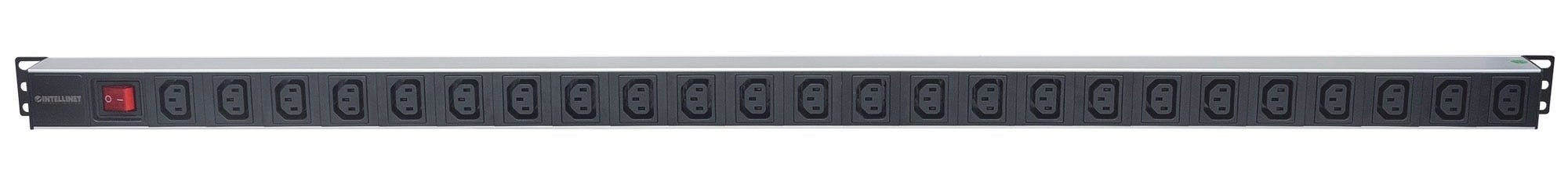 EAN 0766623163651 - Intellinet 163651 unidad de distribución de energía (PDU) 8 salidas AC 1U Negro, Plata imagen 3