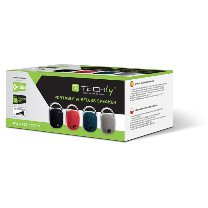 EAN 8059018365719 - Techly ICASBL321BL altavoz portátil o de fiesta Altavoz monofónico portátil Azul 5 W imagen 2