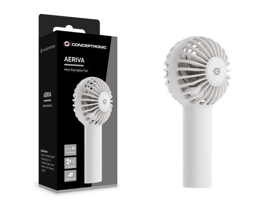 EAN 4015867244975 - Conceptronic AERIVA01W ventilador y nebulizador personal de mano Blanco Ventilador de mano imagen 3