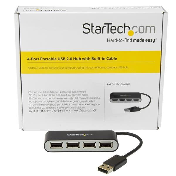 EAN 0065030868280 - StarTech.com ST4200MINI2 hub de interfaz 480 Mbit/s Negro, Plata imagen 6