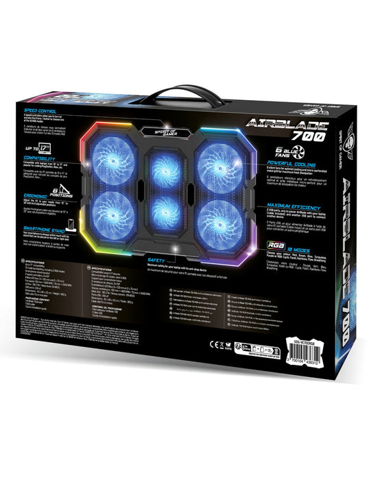 EAN 3700104436312 - Spirit of Gamer SOG-VE700RGB almohadilla fría 25,4 cm (10") Negro imagen 3