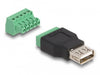 EAN 4043619659739 - DeLOCK 65973 cambiador de género para cable USB 2.0 Type-A 1 x 5 pin Negro, Verde imagen 1