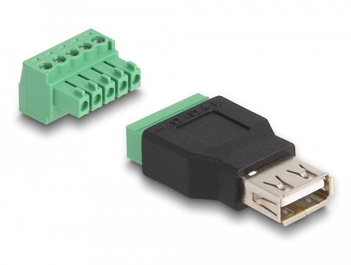 EAN 4043619659739 - DeLOCK 65973 cambiador de género para cable USB 2.0 Type-A 1 x 5 pin Negro, Verde imagen 1