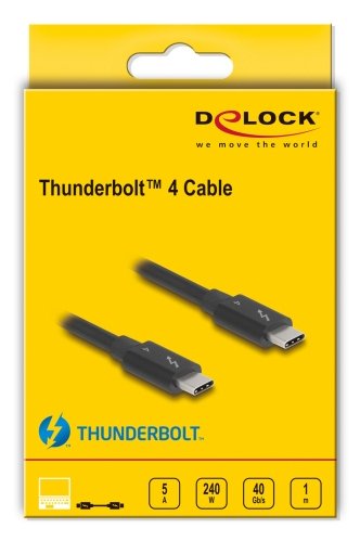 EAN 4043619812493 - DeLOCK 81249 cable Thunderbolt 1 m 40 Gbit/s Negro imagen 2