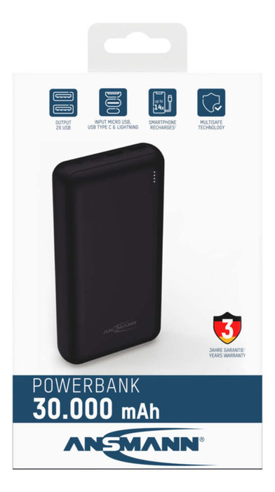 EAN 4013674177776 - Ansmann PB212 Polímero de litio 30000 mAh Negro imagen 9