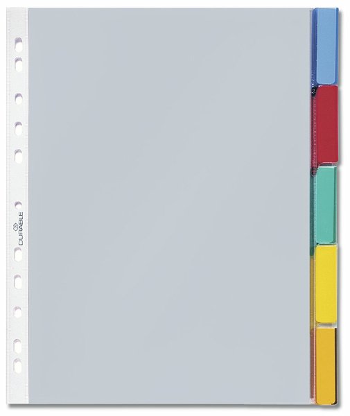EAN 4005546640181 - Durable 6630 Separador en blanco con pestaña Transparente imagen 1