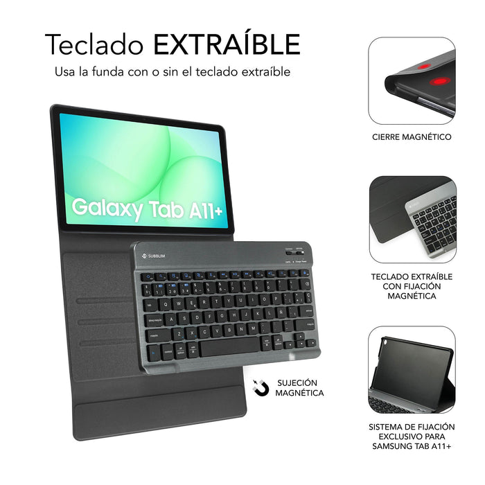 EAN 8436586743772 - SUBBLIM SUBKT3-BTS070 funda para tablet 27,9 cm (11") Libro Negro imagen 5