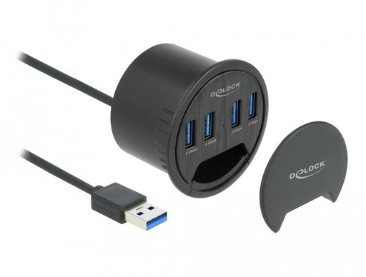 EAN 4043619641536 - DeLOCK 64153 hub de interfaz USB 3.2 Gen 1 (3.1 Gen 1) Type-A 5000 Mbit/s Negro imagen 1