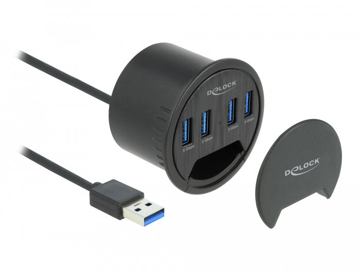 EAN 4043619641536 - DeLOCK 64153 hub de interfaz USB 3.2 Gen 1 (3.1 Gen 1) Type-A 5000 Mbit/s Negro imagen 1