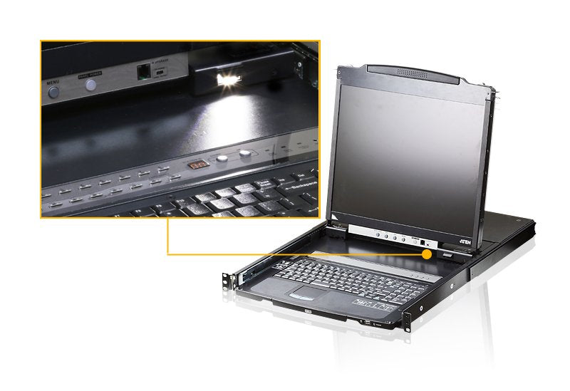 EAN 4710469343391 - ATEN CL5800N consola de rack 48,3 cm (19") 1280 x 1024 Pixeles Metal Negro 1U imagen 3