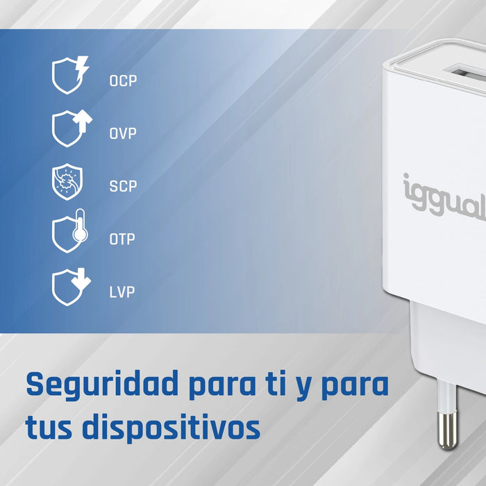 EAN 8435364316924 - iggual IGG316924 cargador de dispositivo móvil Smartphone Blanco Corriente alterna Interior imagen 7