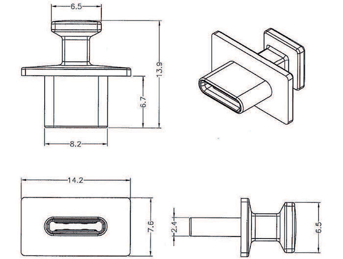 EAN 4043619640157 - DeLOCK 64015 tapa de seguridad para enchufe USB Tipo C Negro 10 pieza(s) imagen 3