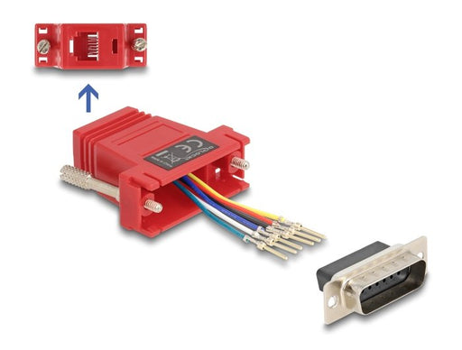 EAN 4043619670840 - DeLOCK 67084 cambiador de género para cable D-Sub 15 Rojo imagen 1