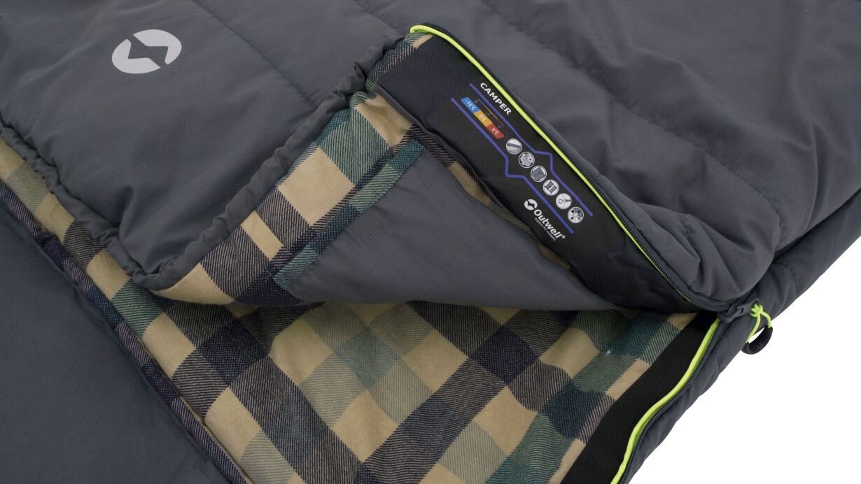 EAN 5709388136640 - Outwell Camper Adulto Saco de dormir semi-rectangular Algodón, Poliéster Gris imagen 8