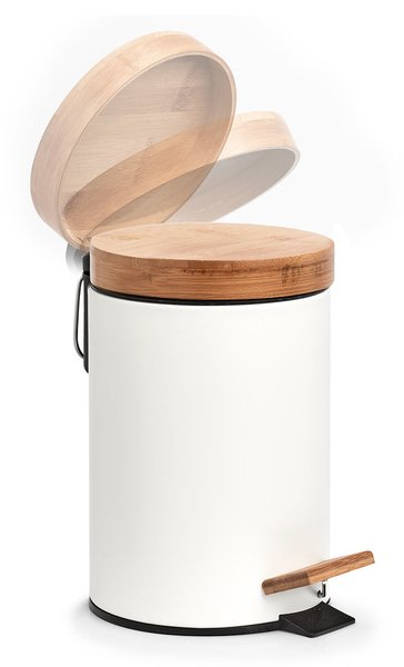 EAN 4003368189086 - Zeller Present 18908 papelera 3 L Alrededor Bamboo, Plancha Blanco, Madera imagen 5