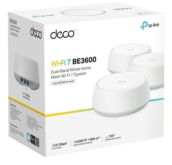 EAN 1210002602853 - TP-Link Deco BE3600 Doble banda (2,4 GHz / 5 GHz) Wi-Fi 7 (802.11be) Blanco 2 Interno imagen 3