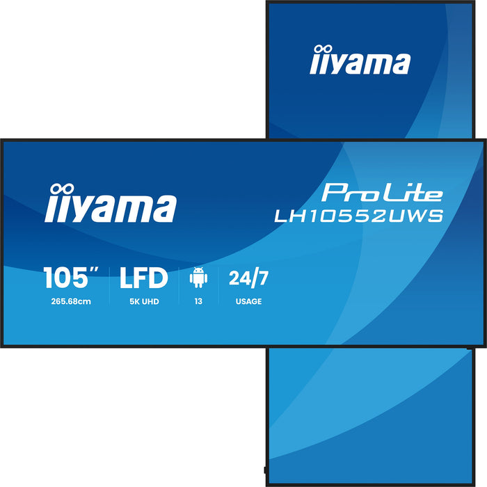 EAN 4948570128020 - iiyama LH10552UWS-B1AG pantalla de señalización Diseño de quiosco 2,66 m (104.6") Wifi 500 cd / m² UltraW imagen 1