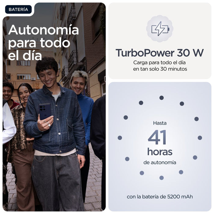 EAN 8033779080494 - Motorola moto g86 5G 16,9 cm (6.67") SIM doble Android 15 USB Tipo C 8 GB 256 GB 5200 mAh Azul oscuro imagen 9