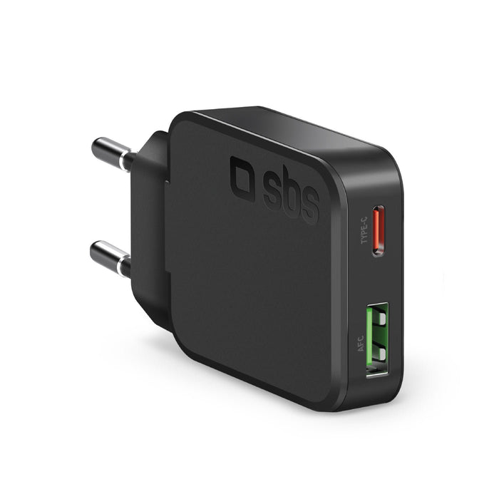 EAN 8018417521195 - SBS TETRGANUSBTC45SLIM cargador de dispositivo móvil Universal Negro Corriente alterna Carga rápida Inter imagen 1