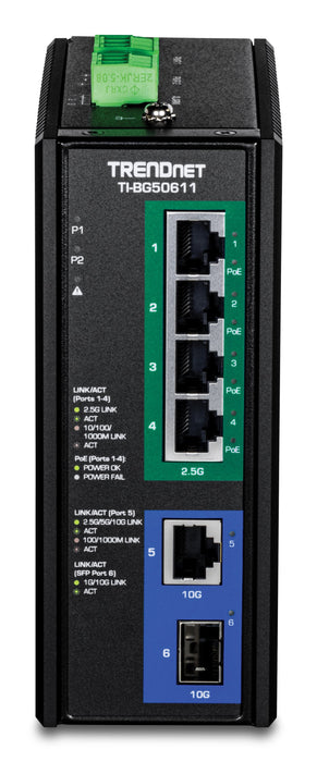 EAN 710931163162 - Trendnet 6-Port Industrial 2.5G PoE++ No administrado 2.5G Ethernet (100/1000/2500) Energía sobre Ethernet imagen 2