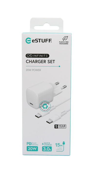 EAN 5715063155592 - eSTUFF ES637500 cargador de dispositivo móvil Smartphone, Tableta Blanco Corriente alterna Carga rápida I imagen 3