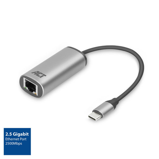 EAN 8716065548457 - ACT AC7081 hub de interfaz USB 3.2 Gen 1 (3.1 Gen 1) Type-C 2500 Mbit/s Aluminio imagen 2