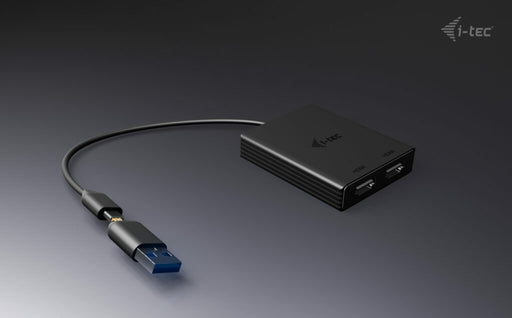 EAN 8595611706844 - i-tec CADUAL4KHDMI adaptador de cable de vídeo 0,27 m USB Type-A/USB Type-C 2 x HDMI Negro imagen 2