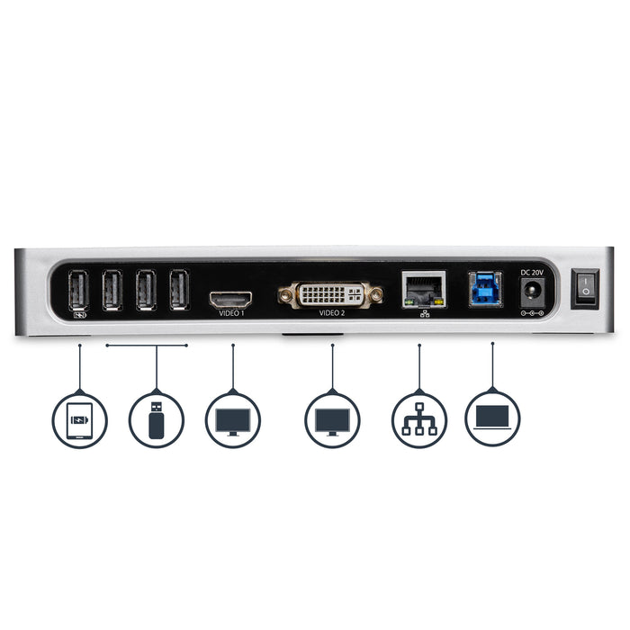 EAN 0065030871440 - StarTech.com DK30ADD base para portátil y replicador de puertos Alámbrico USB 3.2 Gen 1 (3.1 Gen 1) Type- imagen 5