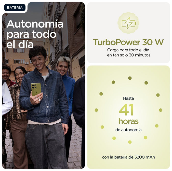 EAN 0840023295515 - Motorola moto g86 5G 16,9 cm (6.67") SIM doble Android 15 USB Tipo C 8 GB 256 GB 5200 mAh Verde imagen 9