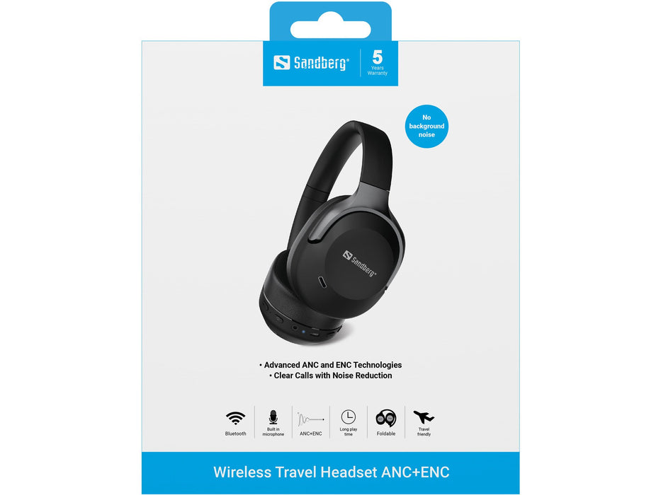 EAN 5705730126536 - Sandberg 126-53 auricular y casco Auriculares Inalámbrico Diadema Llamadas/Música Bluetooth Negro imagen 6