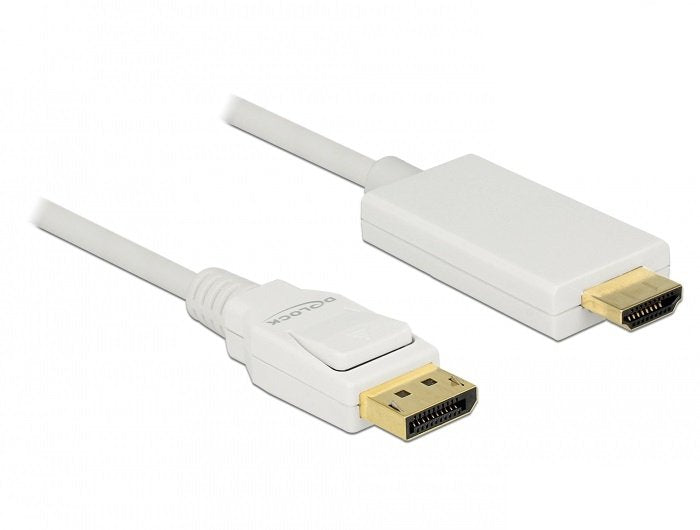 EAN 4043619838196 - DeLOCK 83819 adaptador de cable de vídeo 3 m DisplayPort HDMI Blanco imagen 1