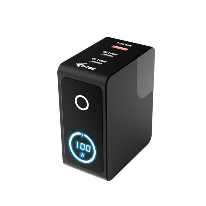 EAN 8595611707995 - i-tec CHARGER-INTG100W cargador de dispositivo móvil Universal Negro Corriente alterna Carga rápida Inter imagen 1