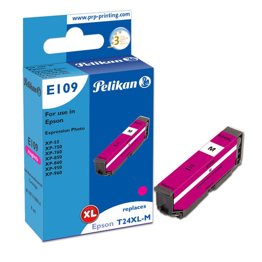 EAN 4018474709141 - Pelikan E109 cartucho de tinta 1 pieza(s) Compatible Alto rendimiento (XL) Magenta imagen 1