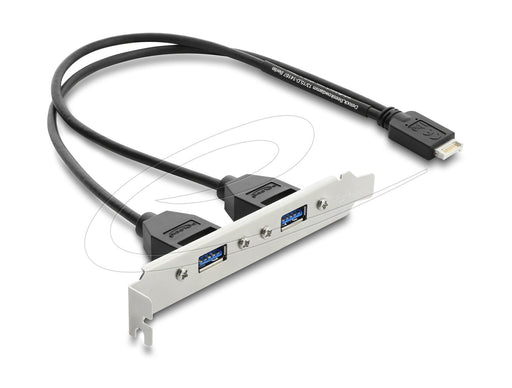 EAN 4043619673469 - DeLOCK 67346 cable USB 0,355 m USB E 2 x USB A Negro imagen 1