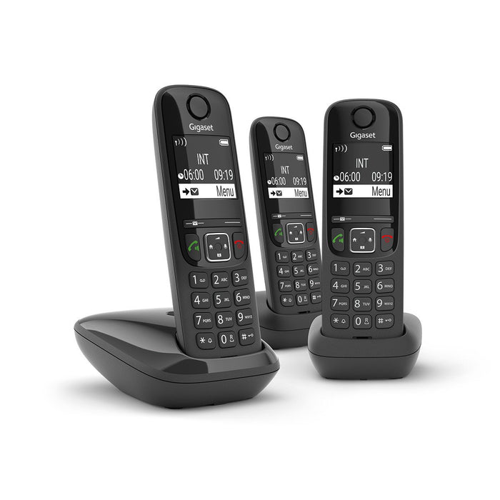 EAN 4250366854663 - Gigaset AS690 Trio Teléfono DECT/analógico Negro imagen 1