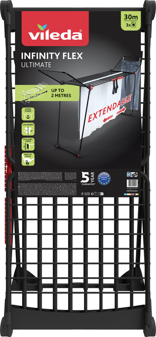 EAN 4023103254954 - Vileda Infinity Flex Ultimate Tendedero de suelo Negro imagen 1