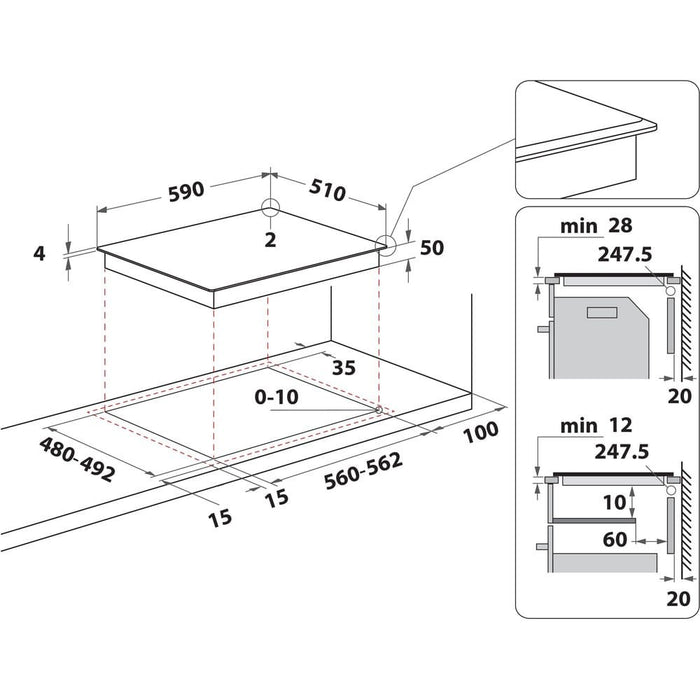 EAN 8003437602429 - Whirlpool WB B8360 NE Negro Integrado 59 cm Con placa de inducción 4 zona(s) imagen 13