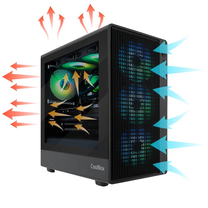 EAN 8436624423567 - CoolBox COO-CHA-GM350-0 carcasa de ordenador Negro imagen 11