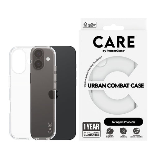 EAN 5715685004193 - PanzerGlass CARE™ by ® Urban Combat Case Transparent iPhone 16 funda para teléfono móvil Transparente imagen 2